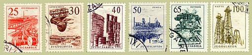 industrija na znamkah Jugoslavija