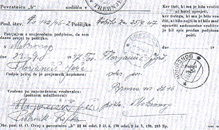 poštni žig Mokronog po vojni